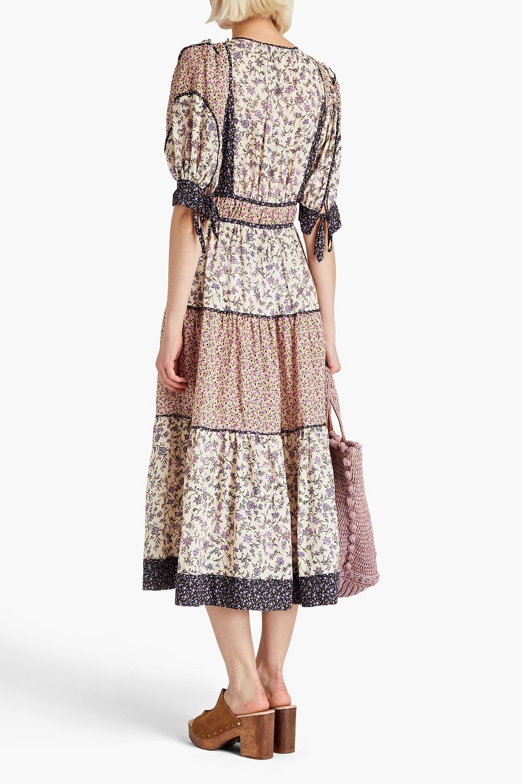 ULLA JOHNSON Verona floral-print cotton-blend midi dress