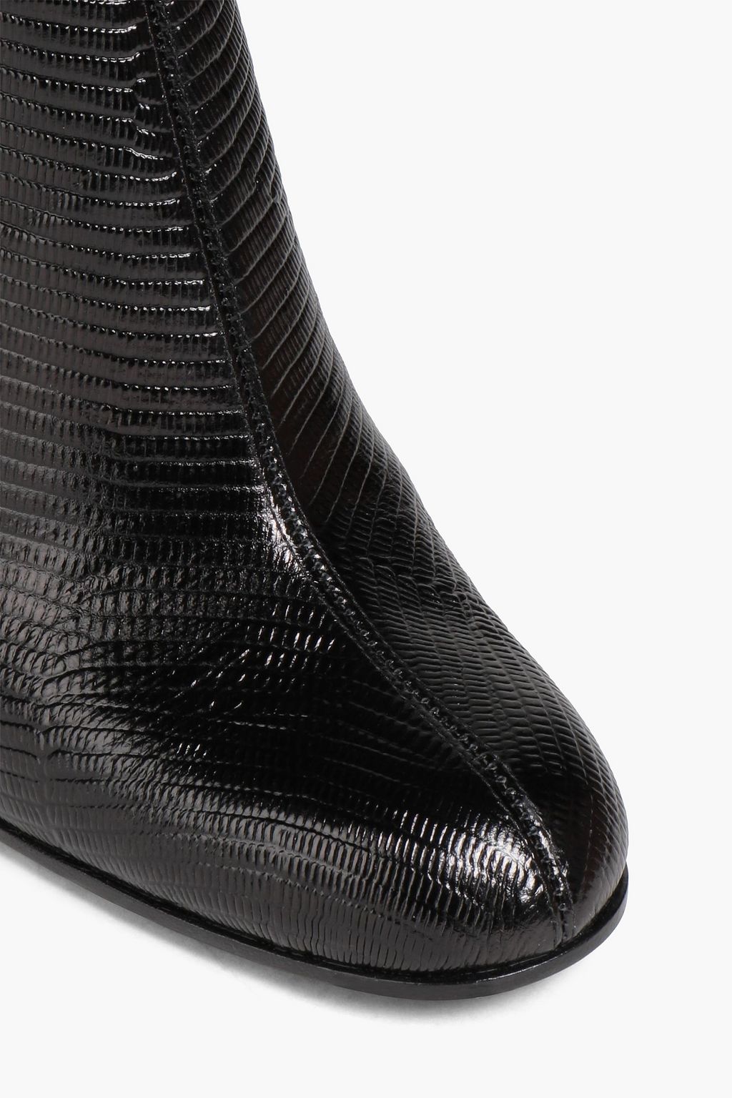 GIUSEPPE ZANOTTI Lizard-effect leather ankle boots