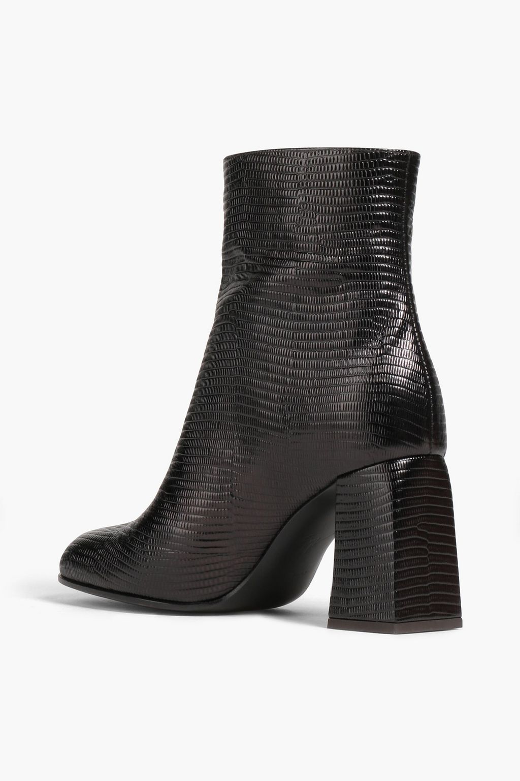 GIUSEPPE ZANOTTI Lizard-effect leather ankle boots