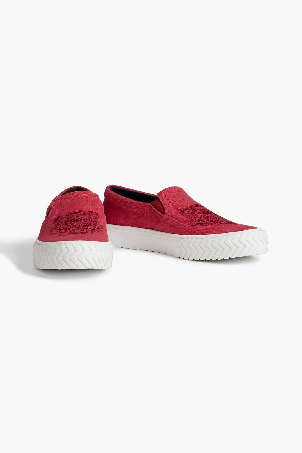 KENZO K-Skate embroidered canvas slip-on sneakers