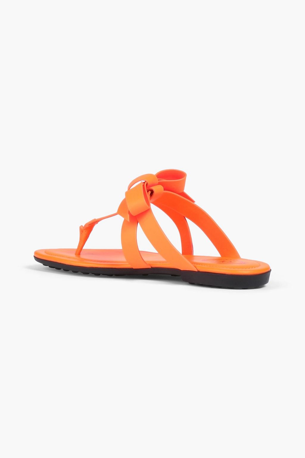 TOD'S 보우 장식 네온 가죽 샌들