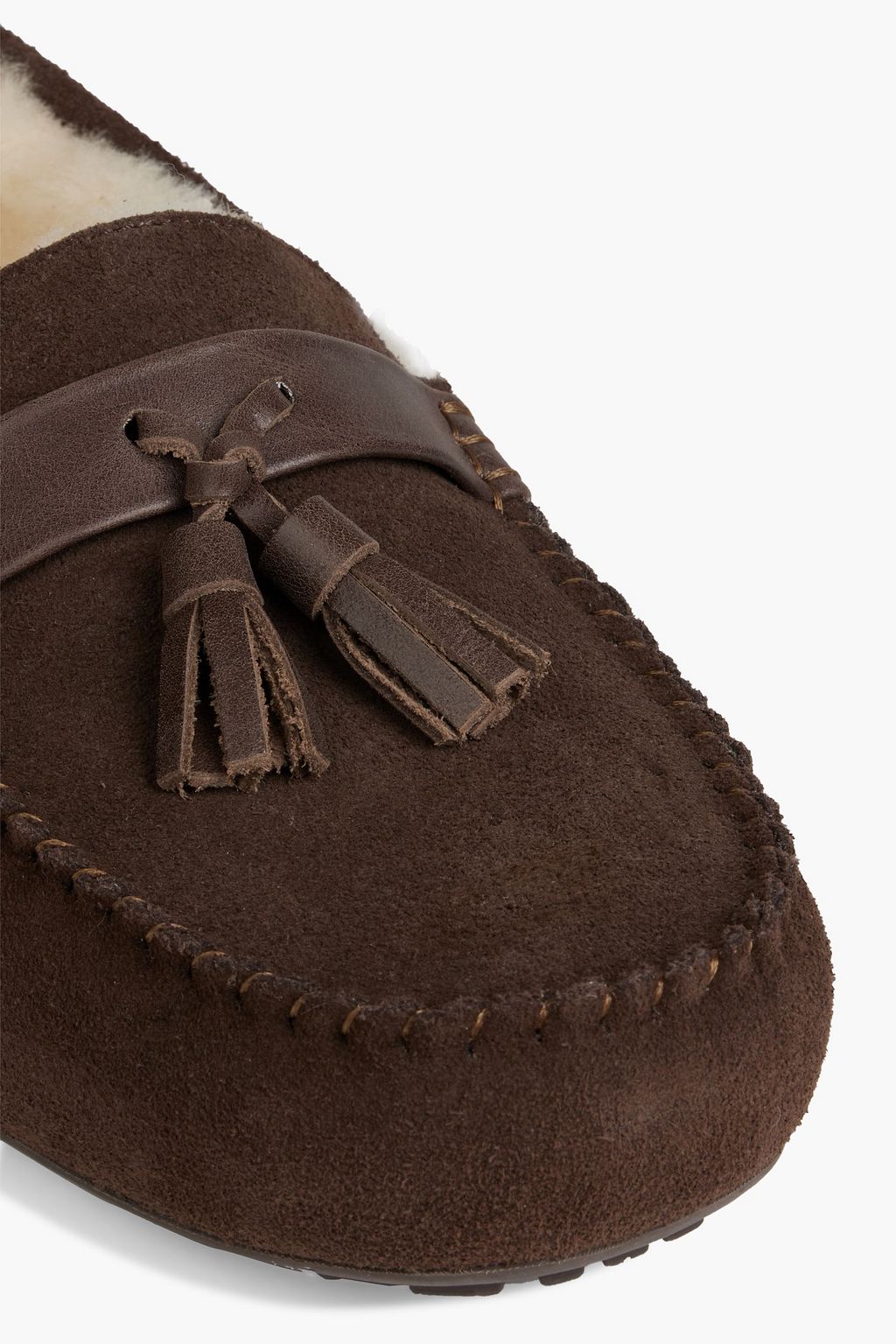 AUSTRALIA LUXE COLLECTIVE Hamilton shearling-lined suede slippers