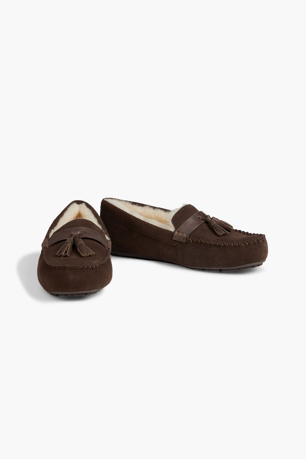 AUSTRALIA LUXE COLLECTIVE Hamilton shearling-lined suede slippers