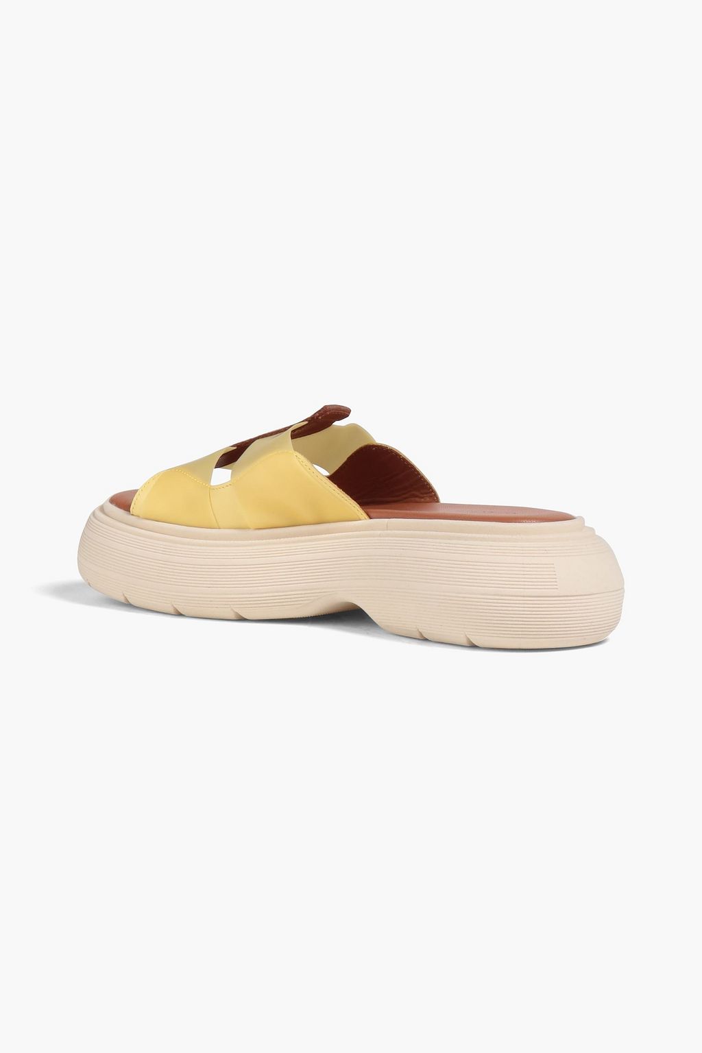 REJINA PYO Reese cutout leather and TPU platform slides