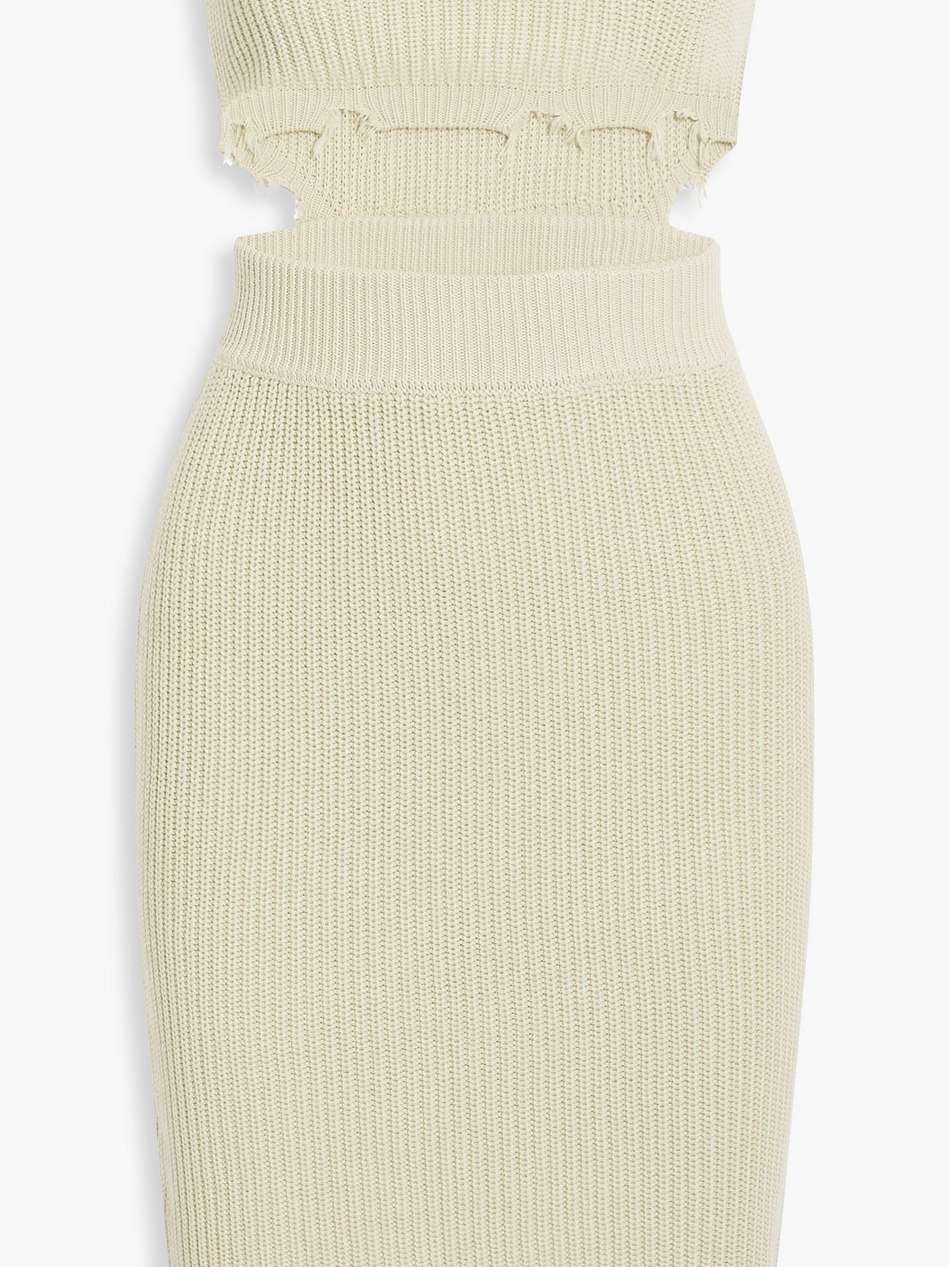 grace strapless convertible distressed cotton mini dress