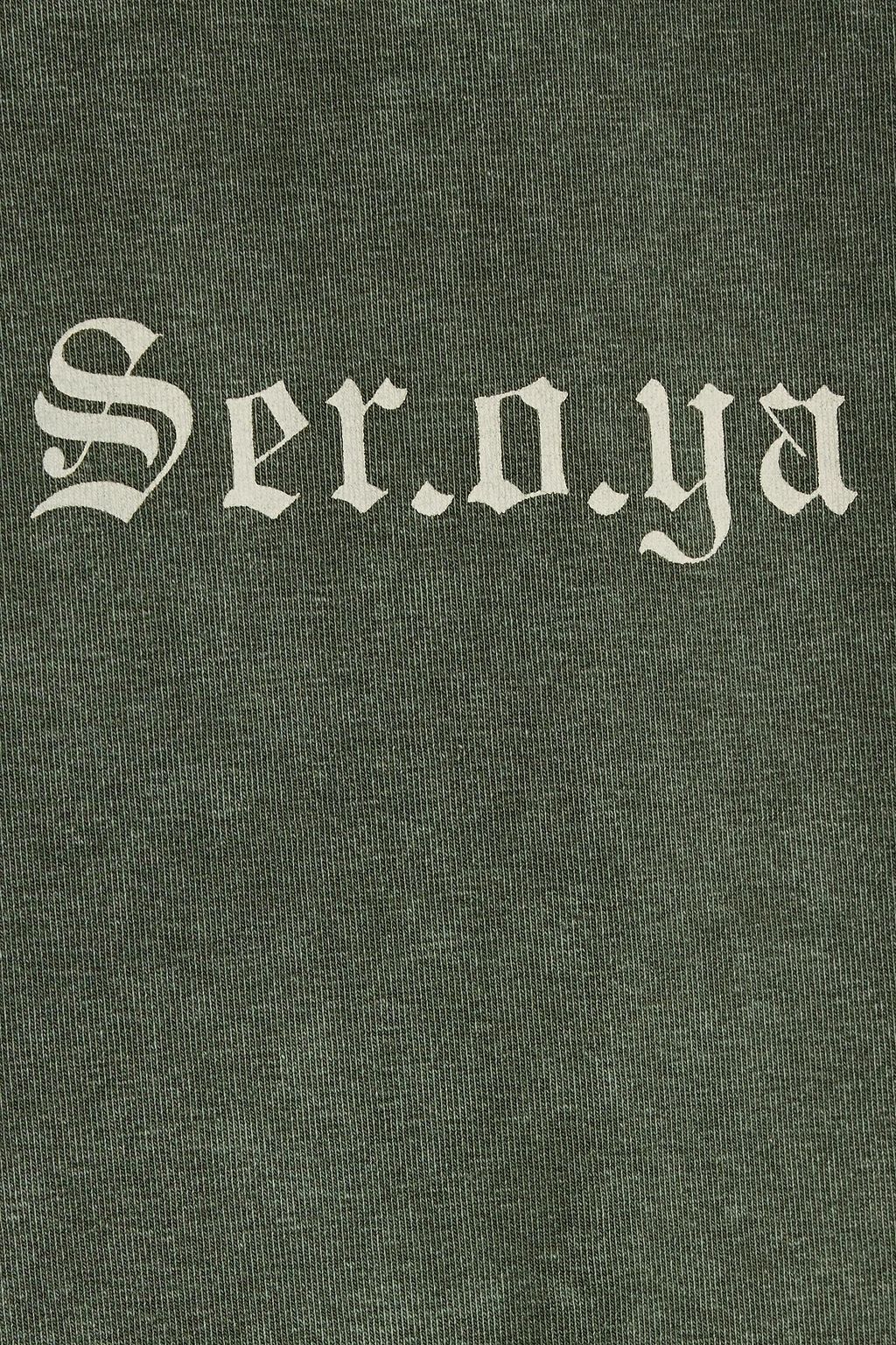 SER.O.YA Danny printed cotton-blend jersey top