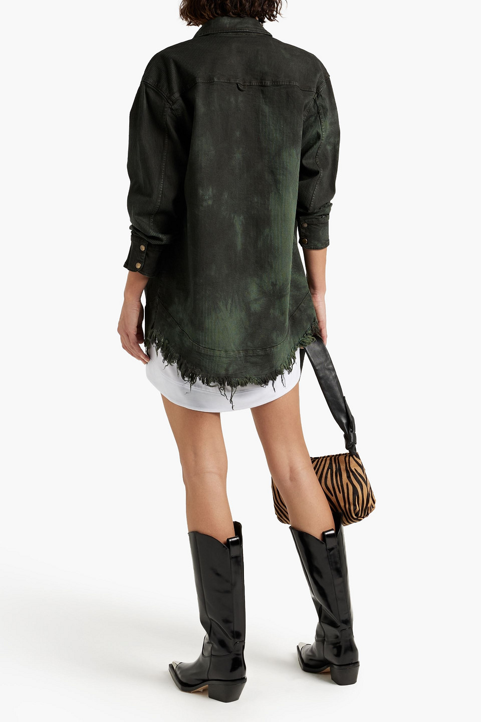 Ser.o.ya Jonas Embroidered Jersey Mini Dress In White