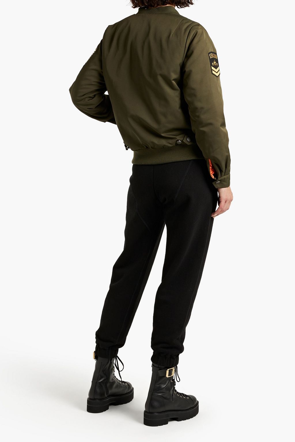 SER.O.YA Maverick appliquéd shell bomber jacket