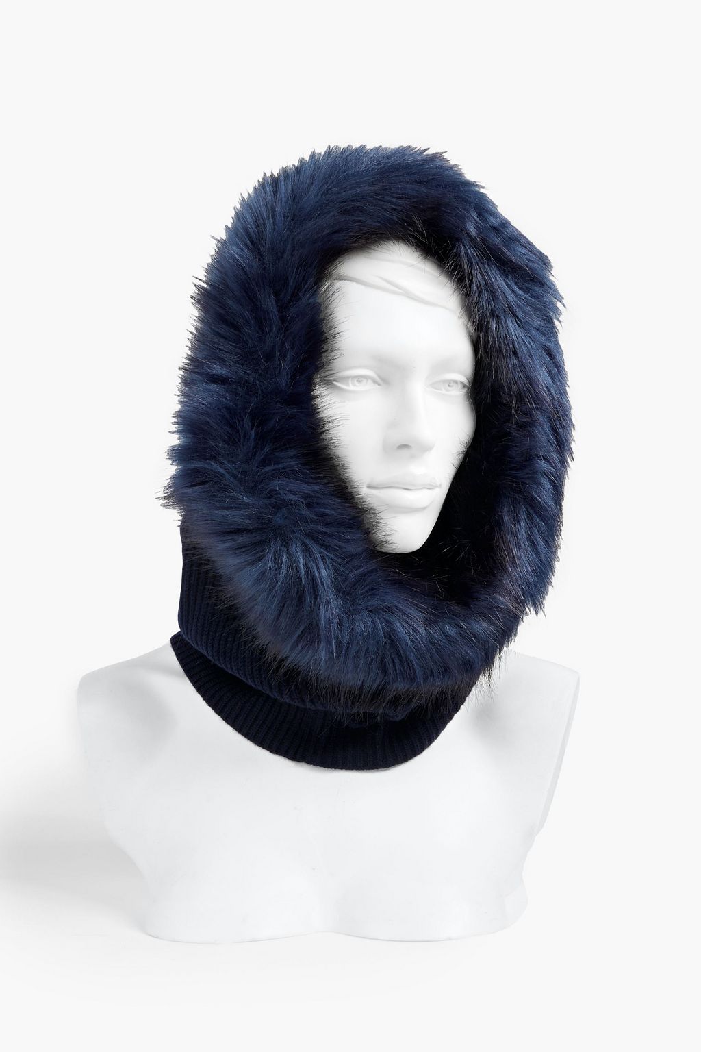 EUGENIA KIM Paulina faux fur-trimmed wool and cashmere-blend snood