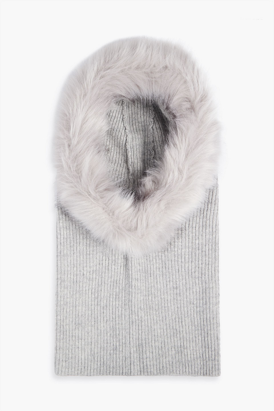Eugenia Kim Paulina faux fur-trimmed wool and cashmere-blend snood