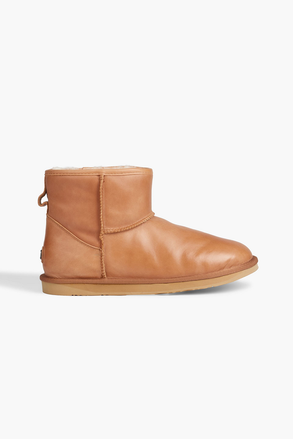 Cosy X Short shearling-lined waxed leather boots