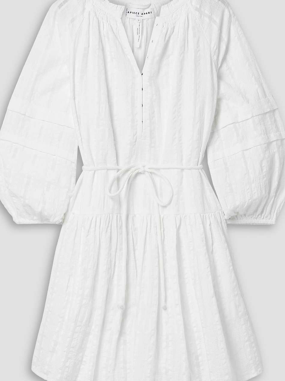 laguna cotton-seersucker mini dress