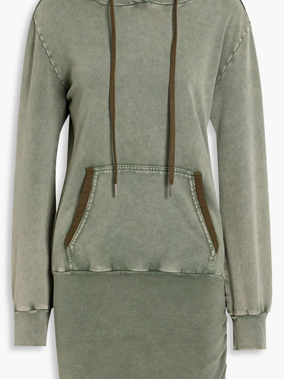 madison french cotton-terry hooded mini dress