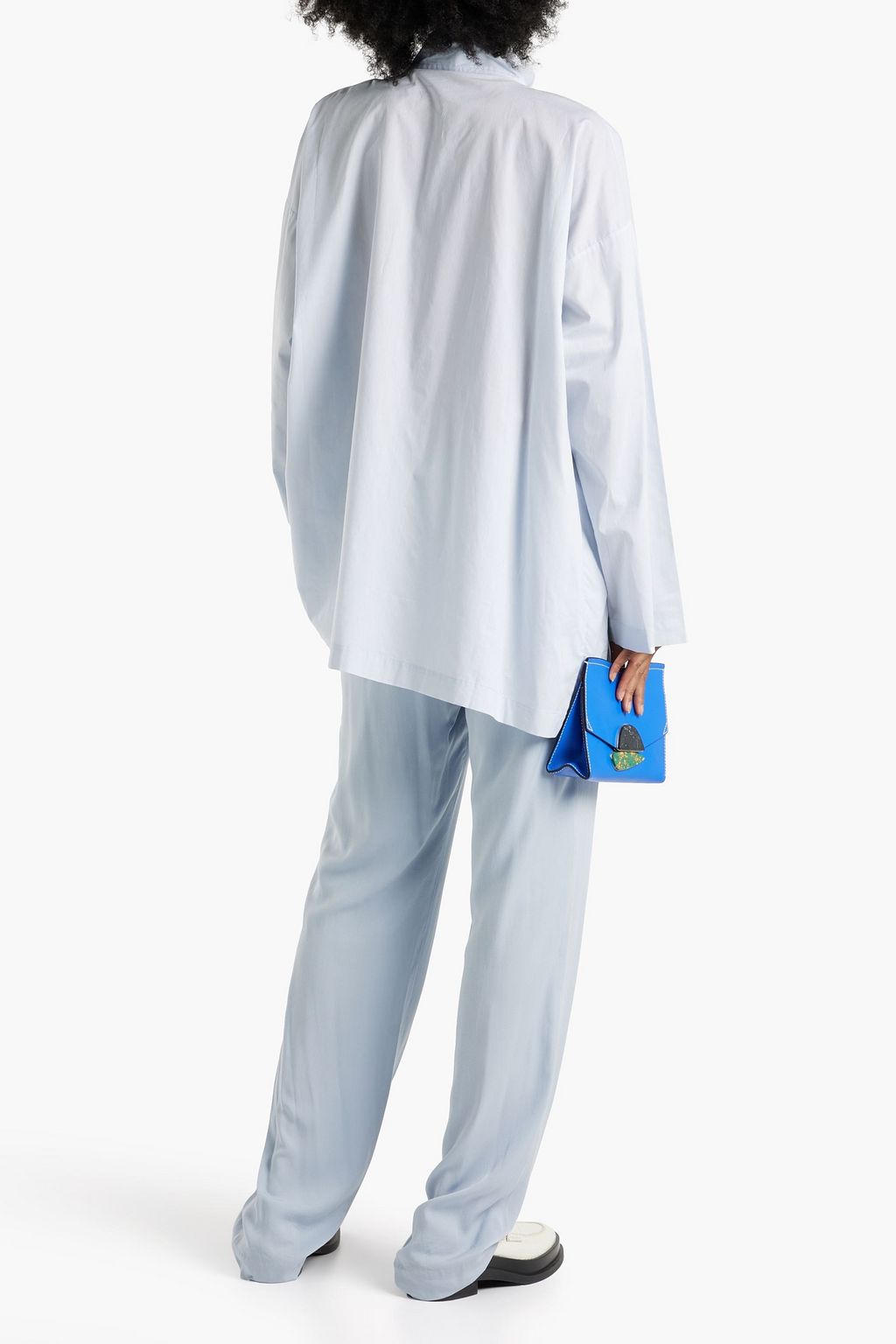 ESKANDAR Cotton-sateen shirt