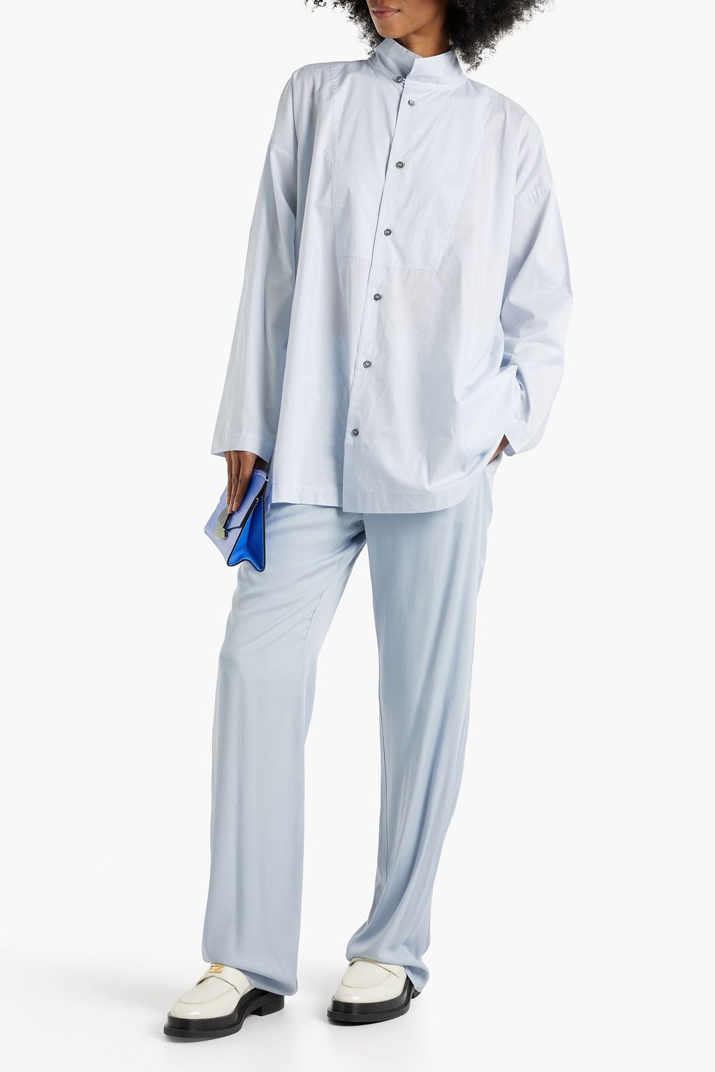 ESKANDAR Cotton-sateen shirt