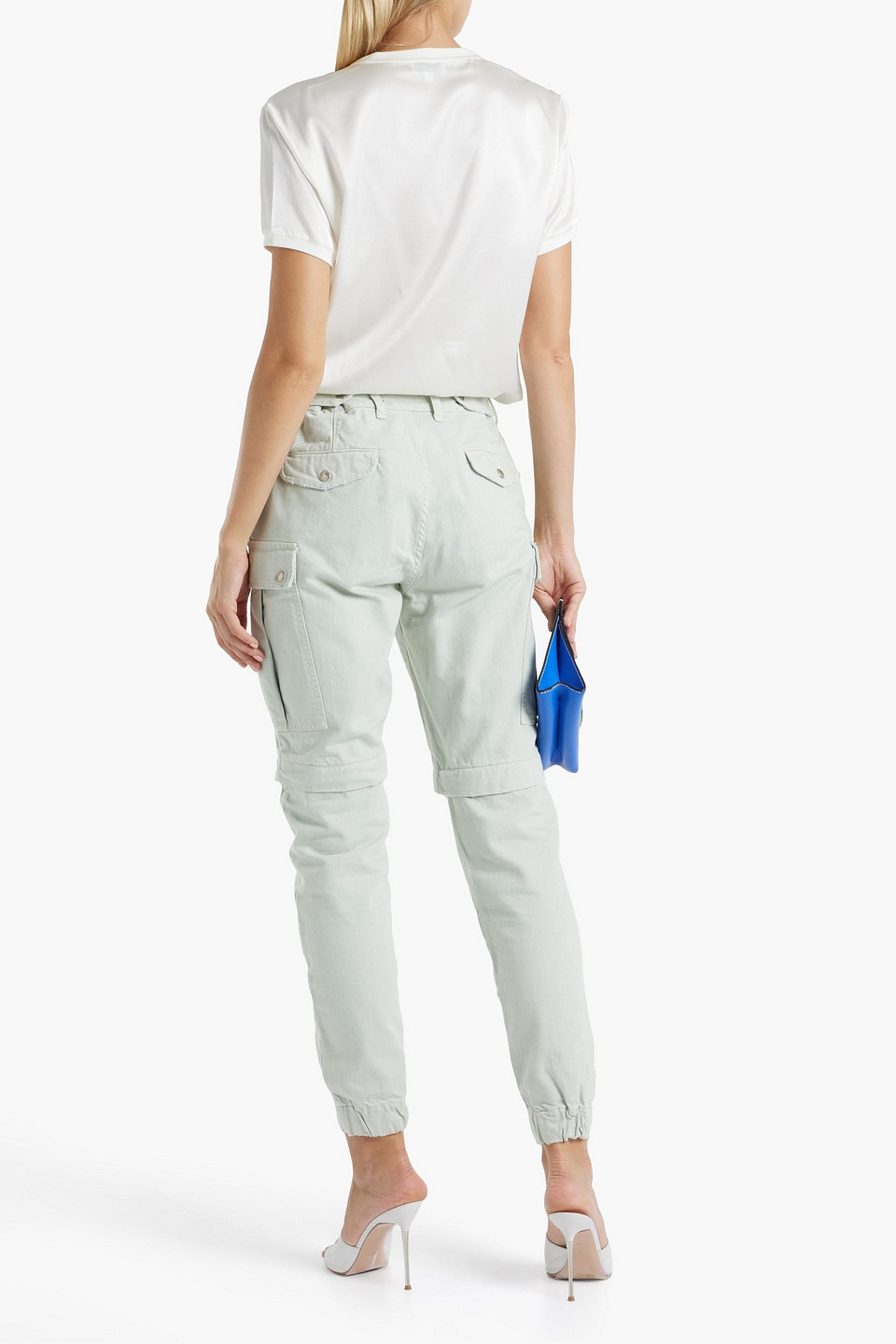 Shop Ser.o.ya John Cotton-twill Cargo Pants In Mint