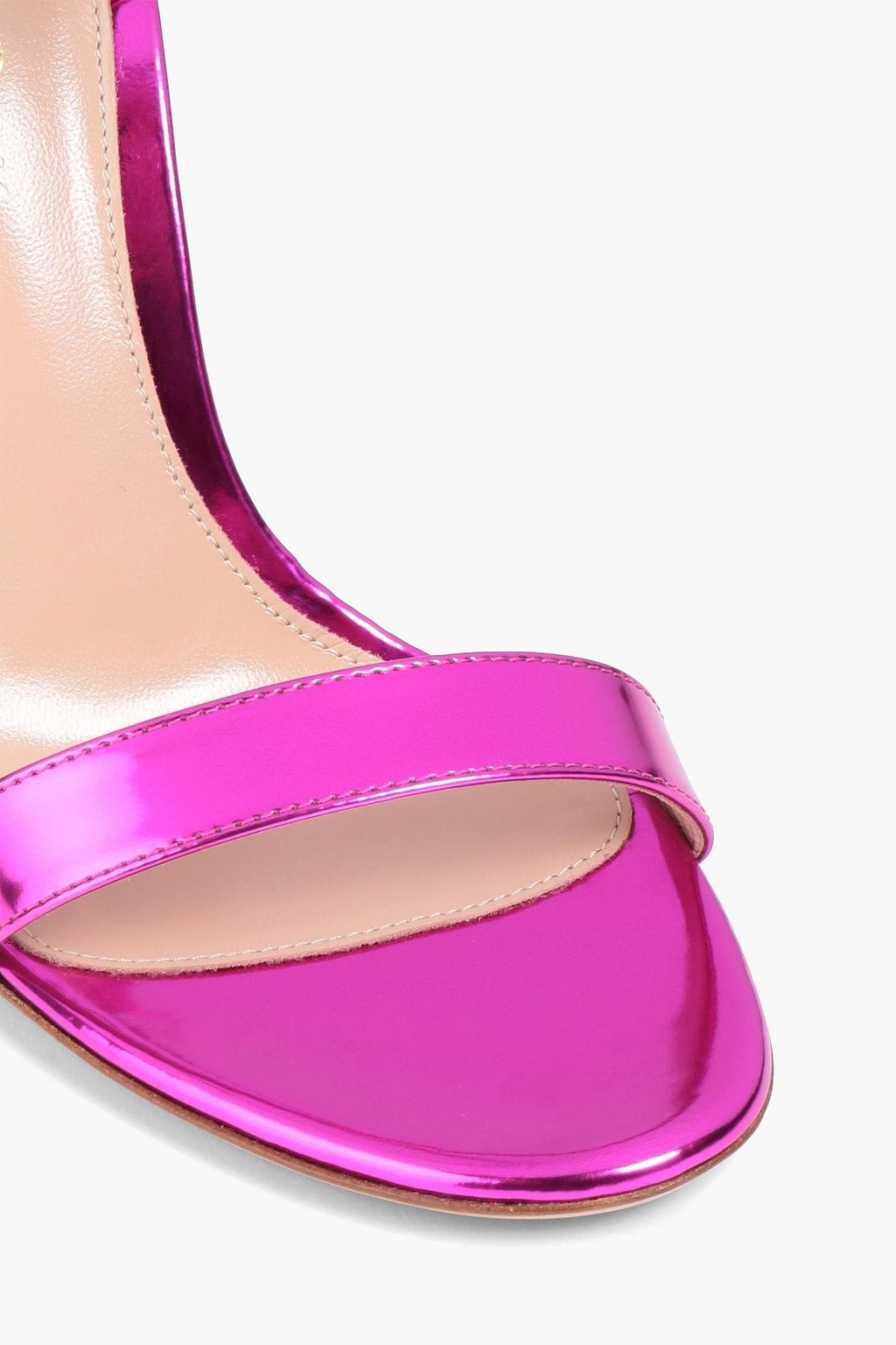 GIANVITO ROSSI 미러 가공 가죽 샌들