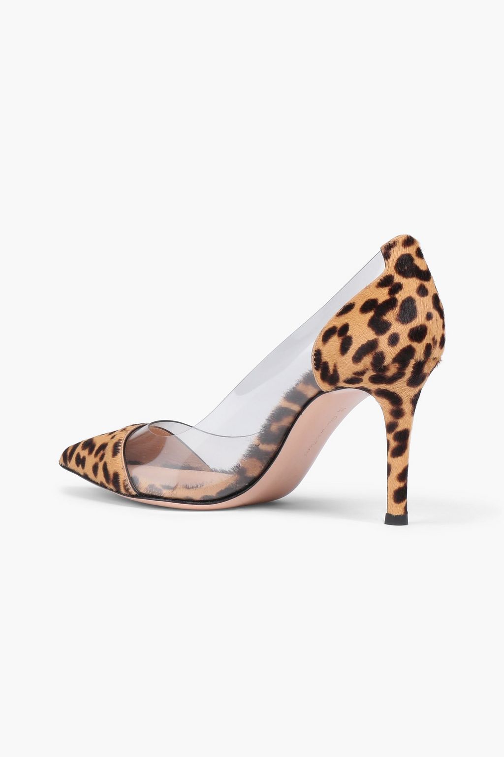 GIANVITO ROSSI Leopard-print calf-hair and PVC pumps