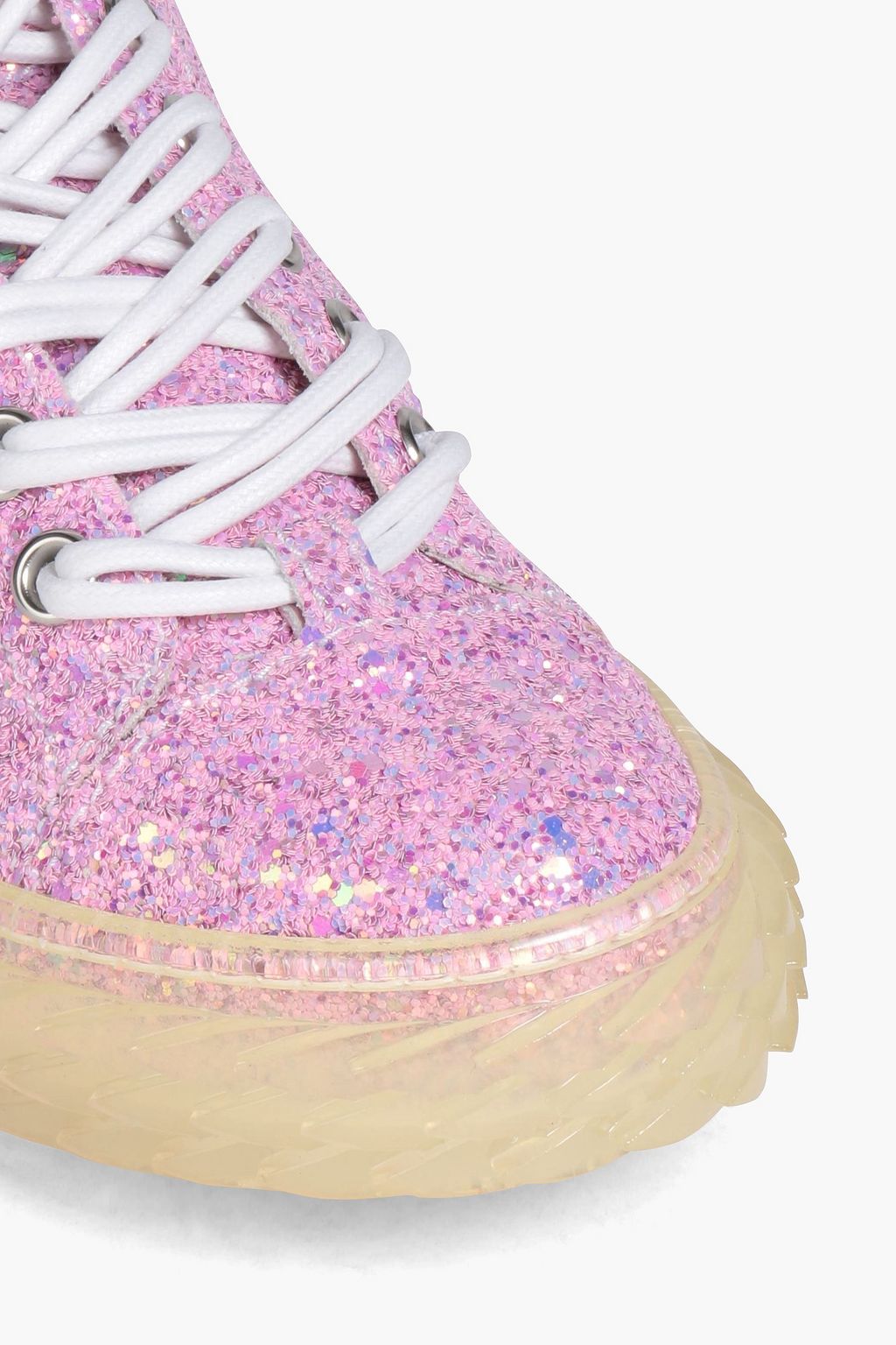 GIUSEPPE ZANOTTI Blabber iridescent glittered leather sneakers