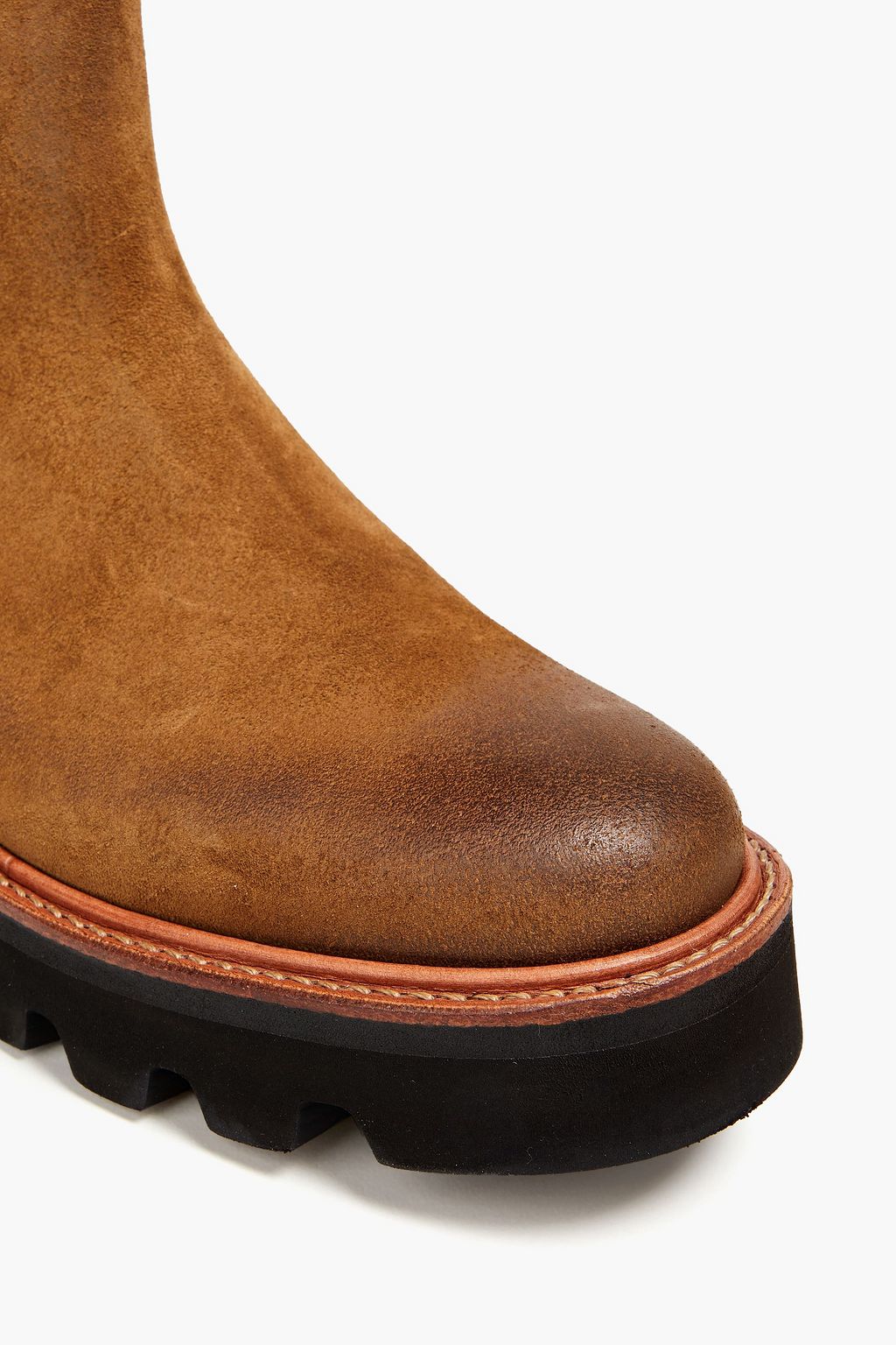 GRENSON Doris burnished suede Chelsea boots