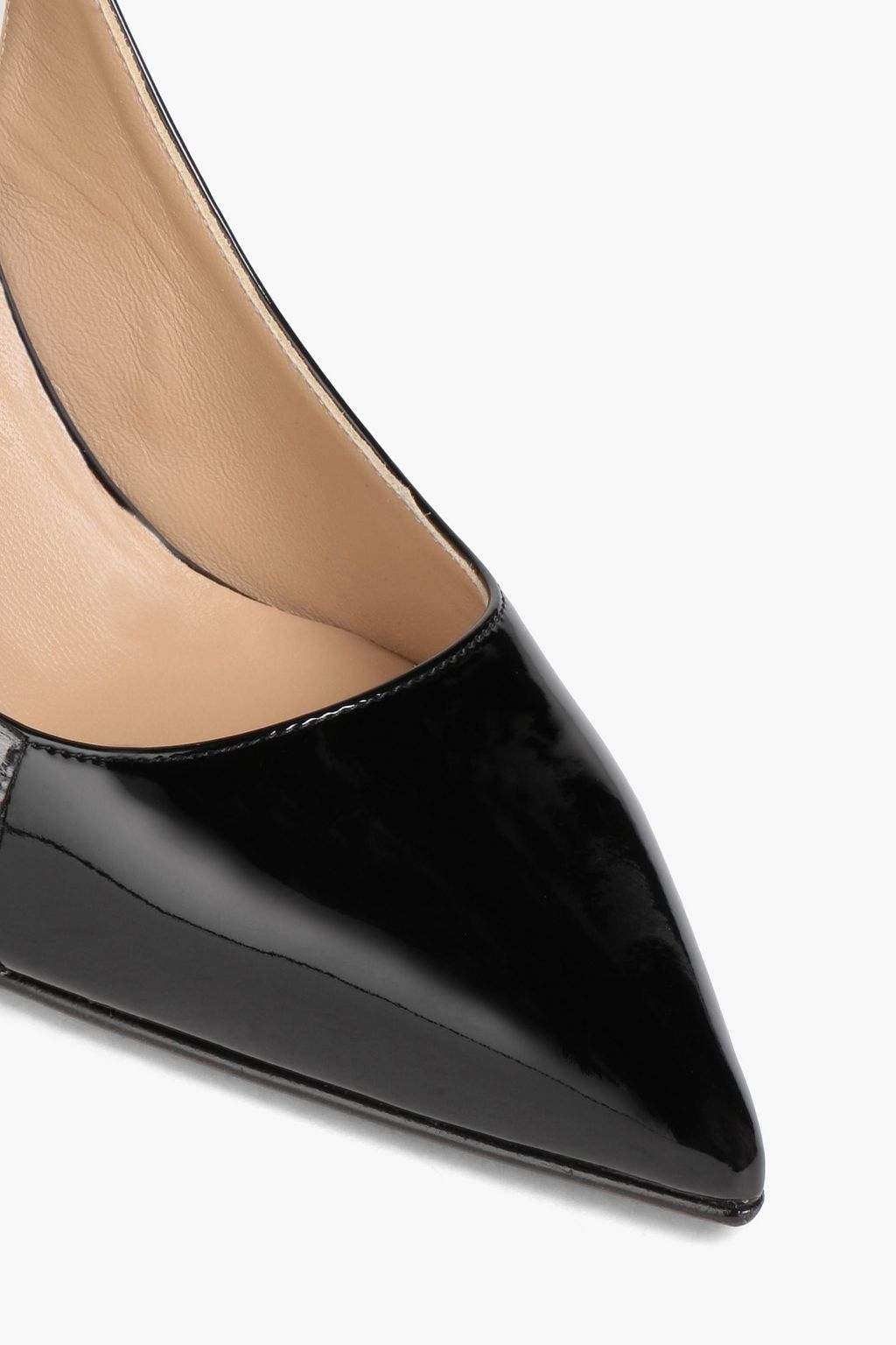 GIUSEPPE ZANOTTI Slingback-Pumps aus Kalbshaar und Lackleder