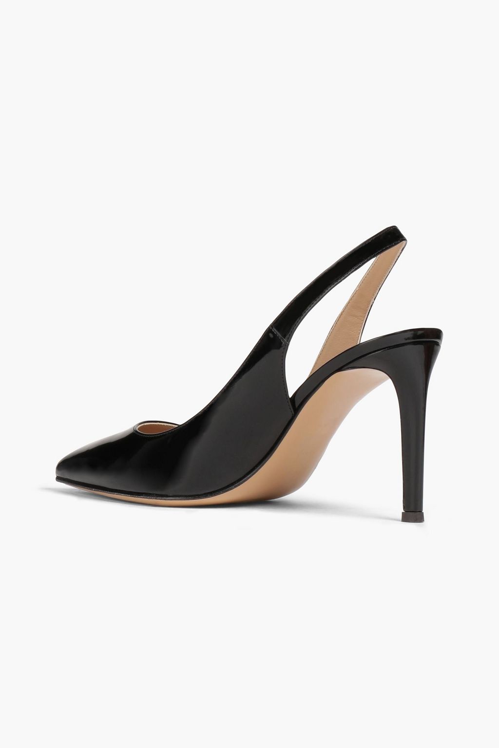 GIUSEPPE ZANOTTI Slingback-Pumps aus Kalbshaar und Lackleder