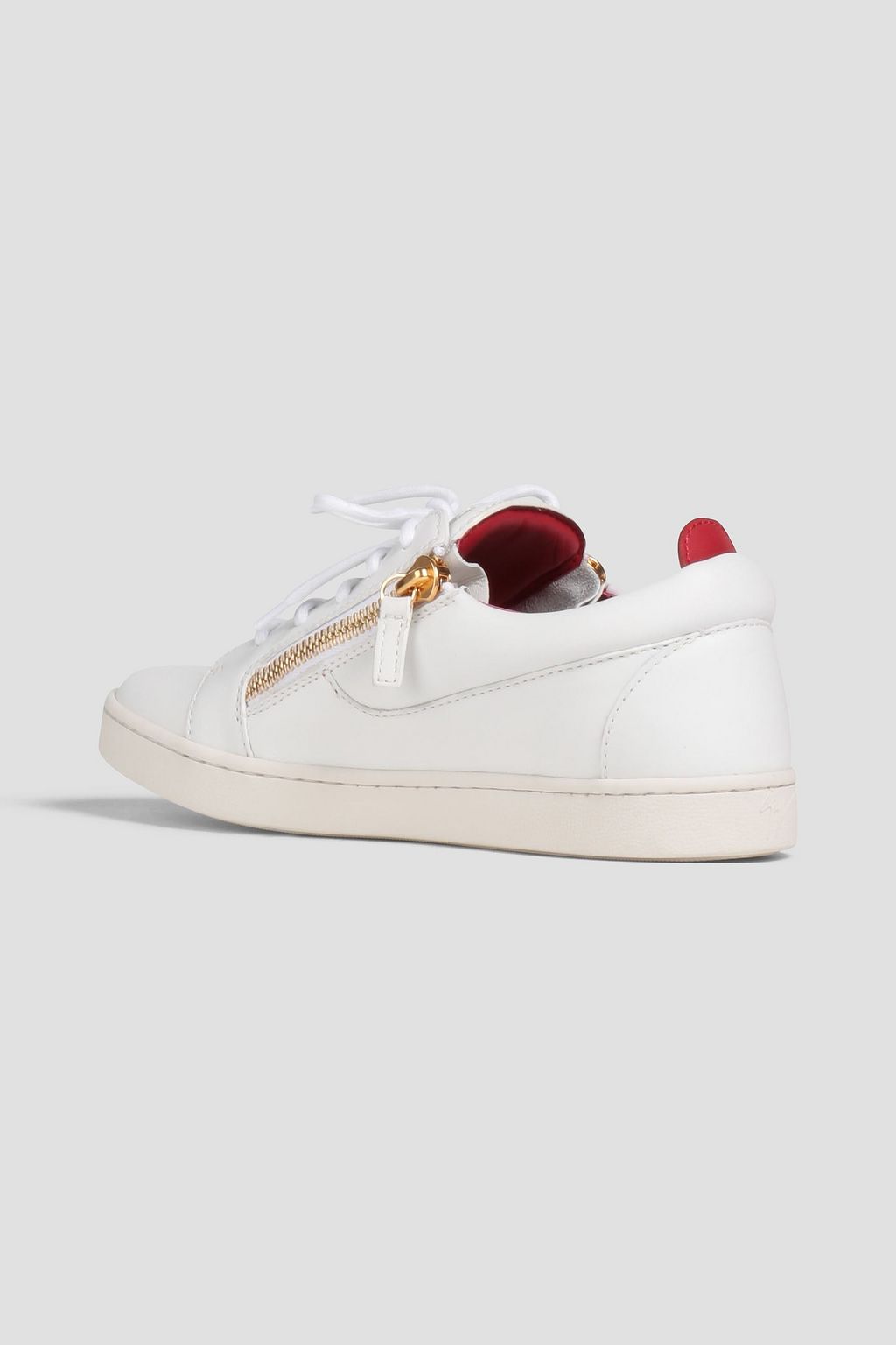 GIUSEPPE ZANOTTI Gail zip-detailed leather sneakers