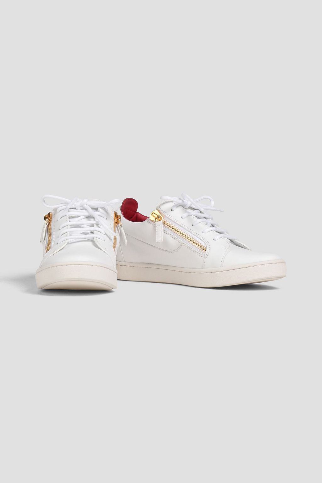 GIUSEPPE ZANOTTI Gail zip-detailed leather sneakers