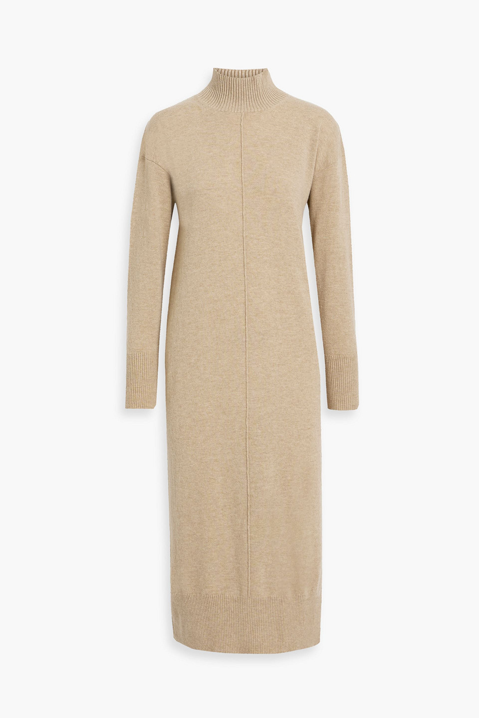 Iris & Ink Scarlett mélange wool turtleneck midi dress
