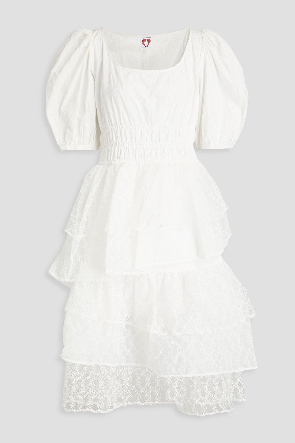 SHRIMPS Eldoris tiered embroidered cotton-organza and lace 