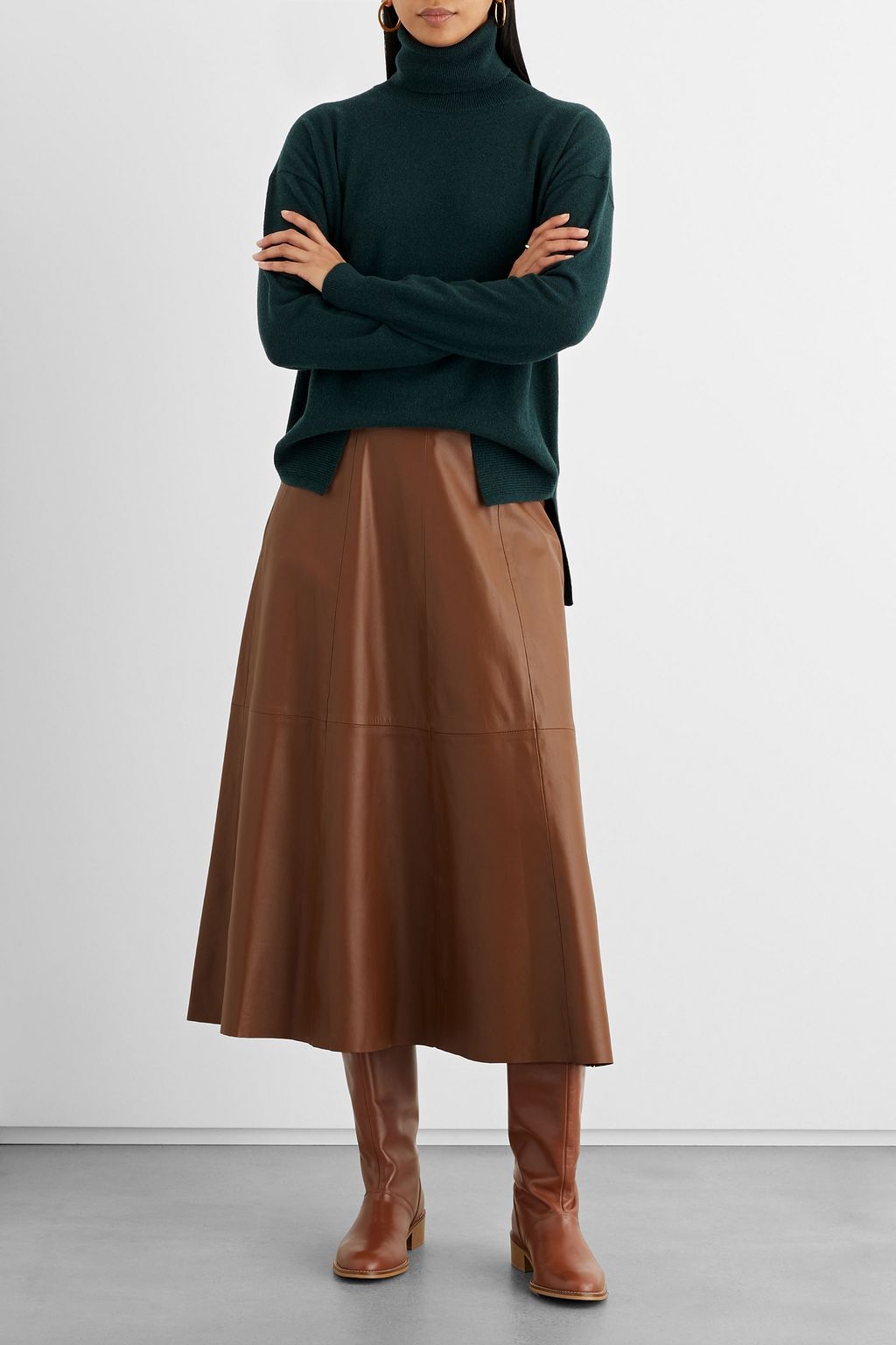 IRIS & INK Millie cashmere and wool-blend turtleneck sweater