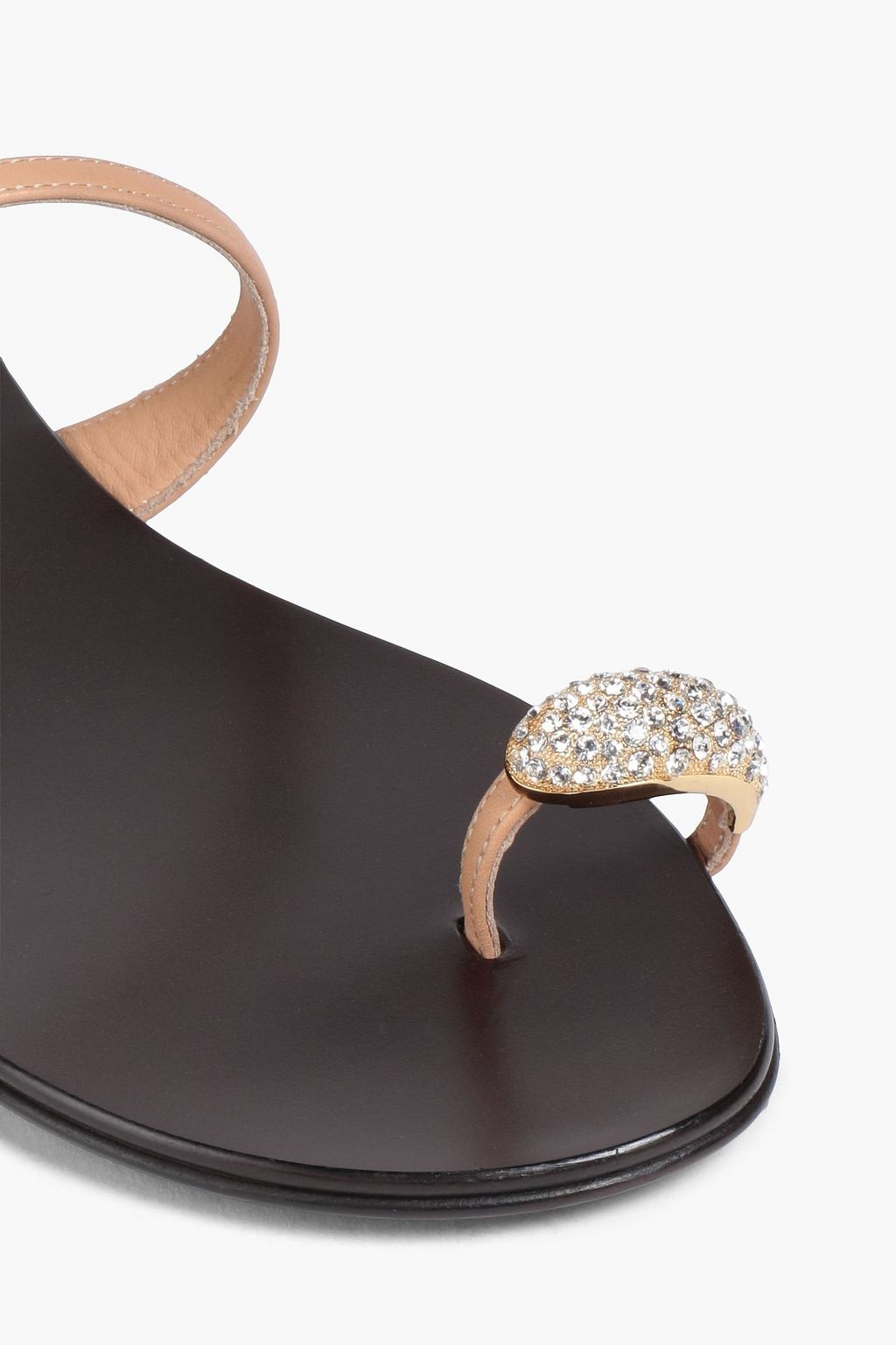 GIUSEPPE ZANOTTI Rock 10 crystal-embellished leather slides