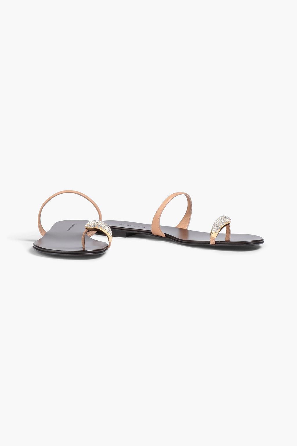 GIUSEPPE ZANOTTI Rock 10 crystal-embellished leather slides