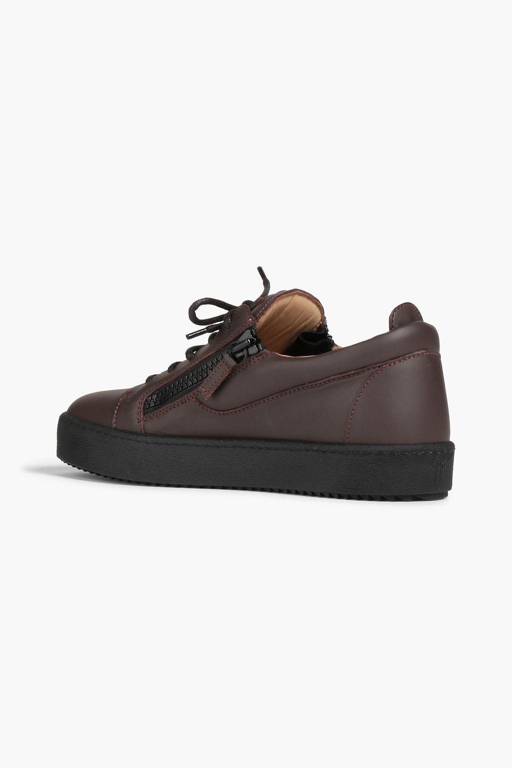 GIUSEPPE ZANOTTI Gail 지퍼 디테일 가죽 스니커즈