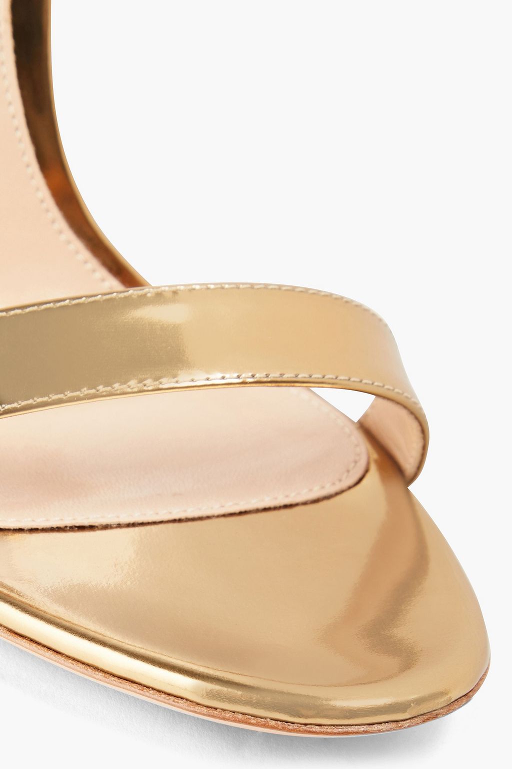 GIANVITO ROSSI Mirrored-leather sandals