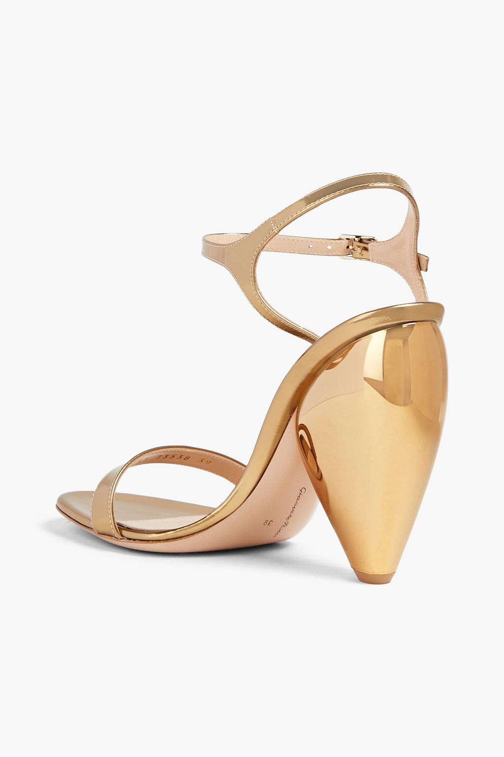 GIANVITO ROSSI Mirrored-leather sandals