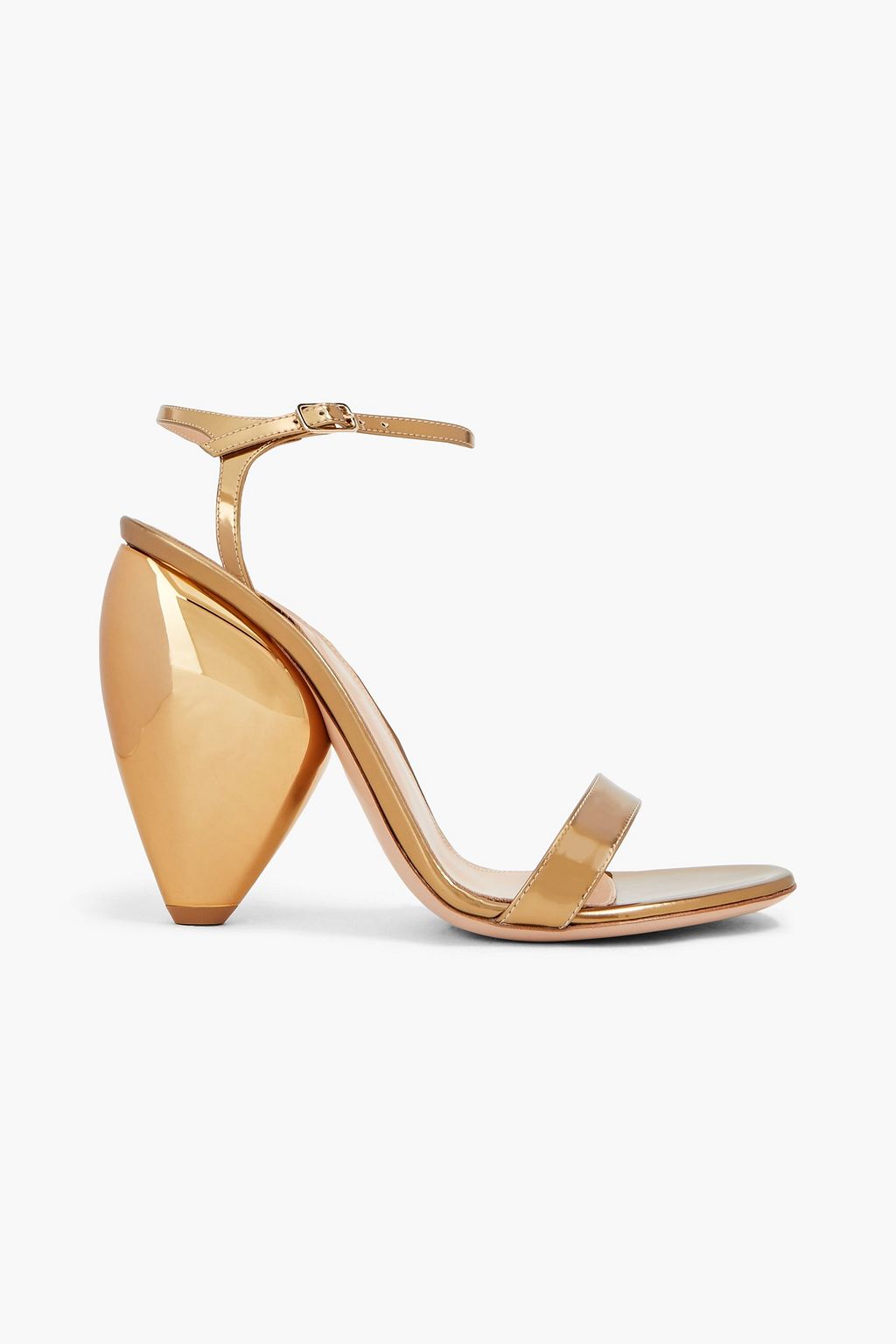 GIANVITO ROSSI Mirrored leather sandals THE OUTNET