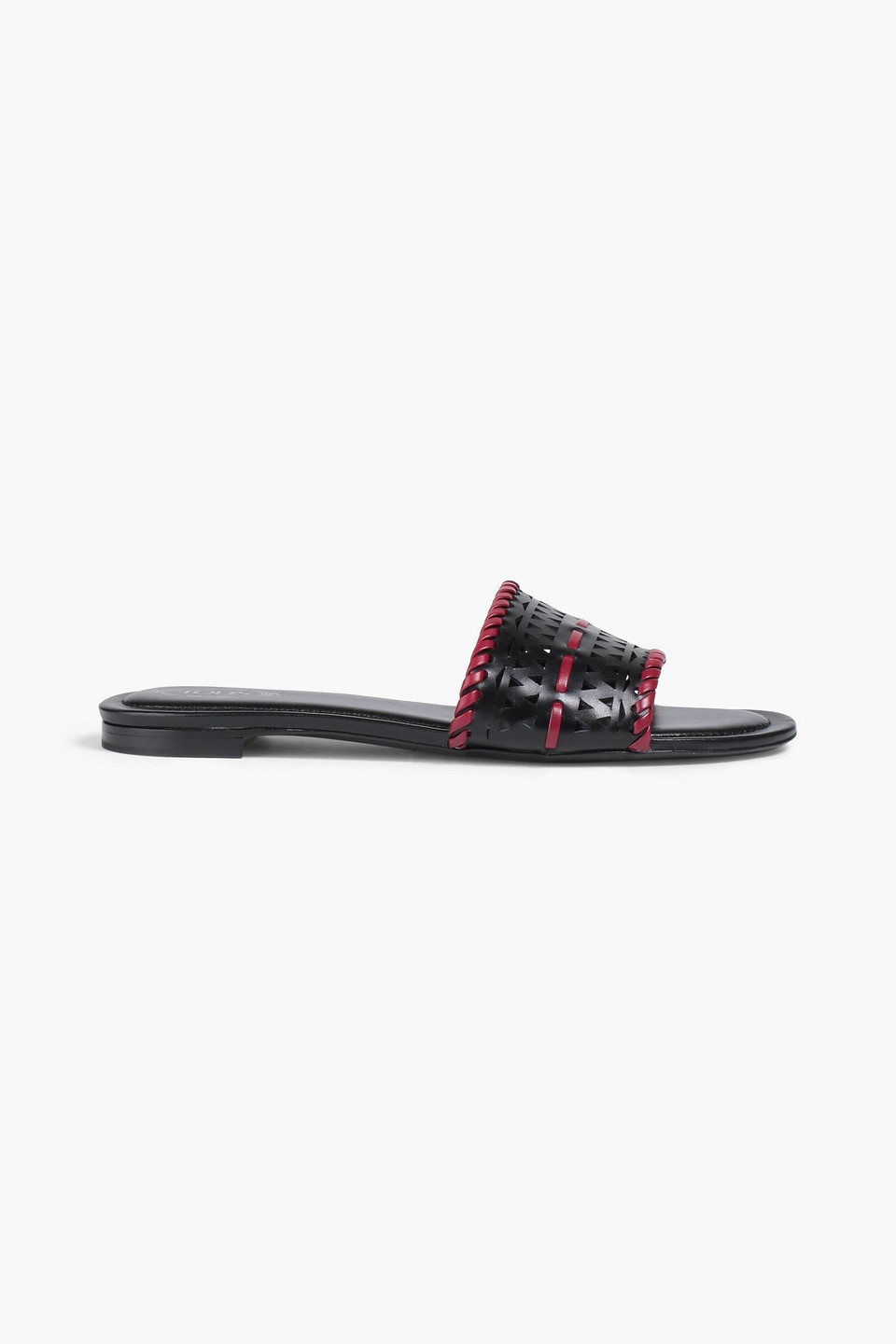 *TOD'S*Laser-cut leather slides Tod's Laser-cut Leather Slides In Black | ModeSens