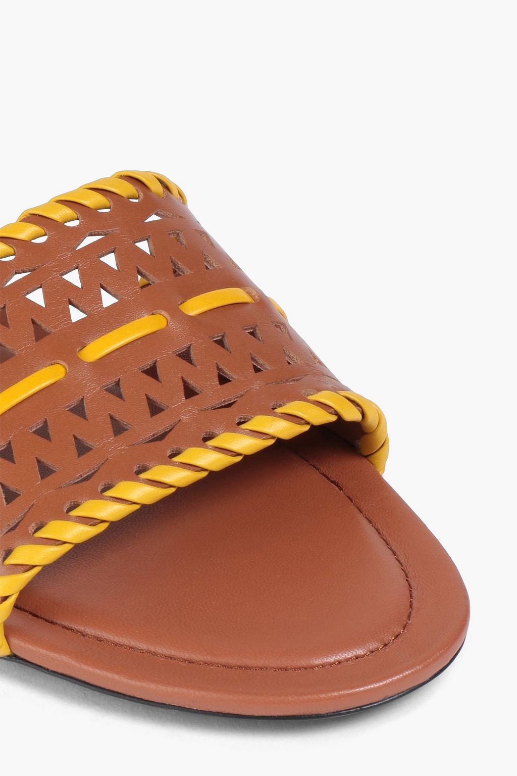 TOD'S Laser-cut leather slides