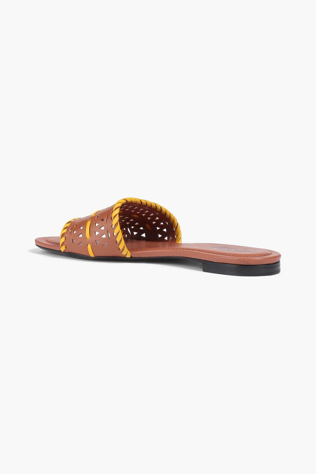 TOD'S Laser-cut leather slides