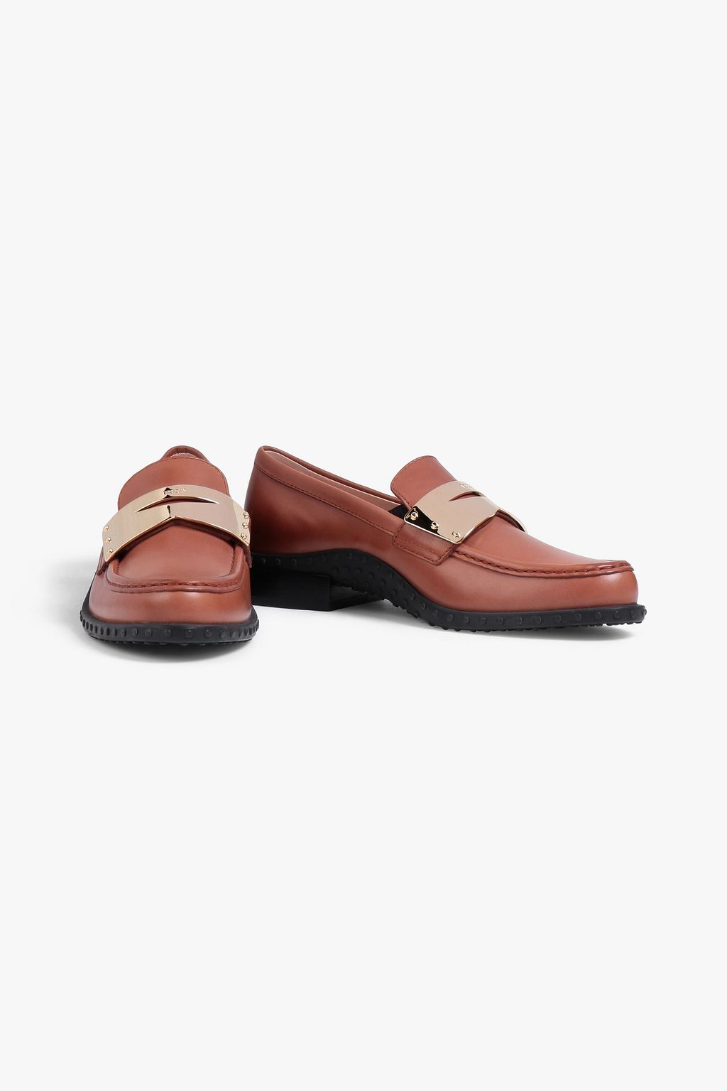 TOD'S Embellished leather loafers