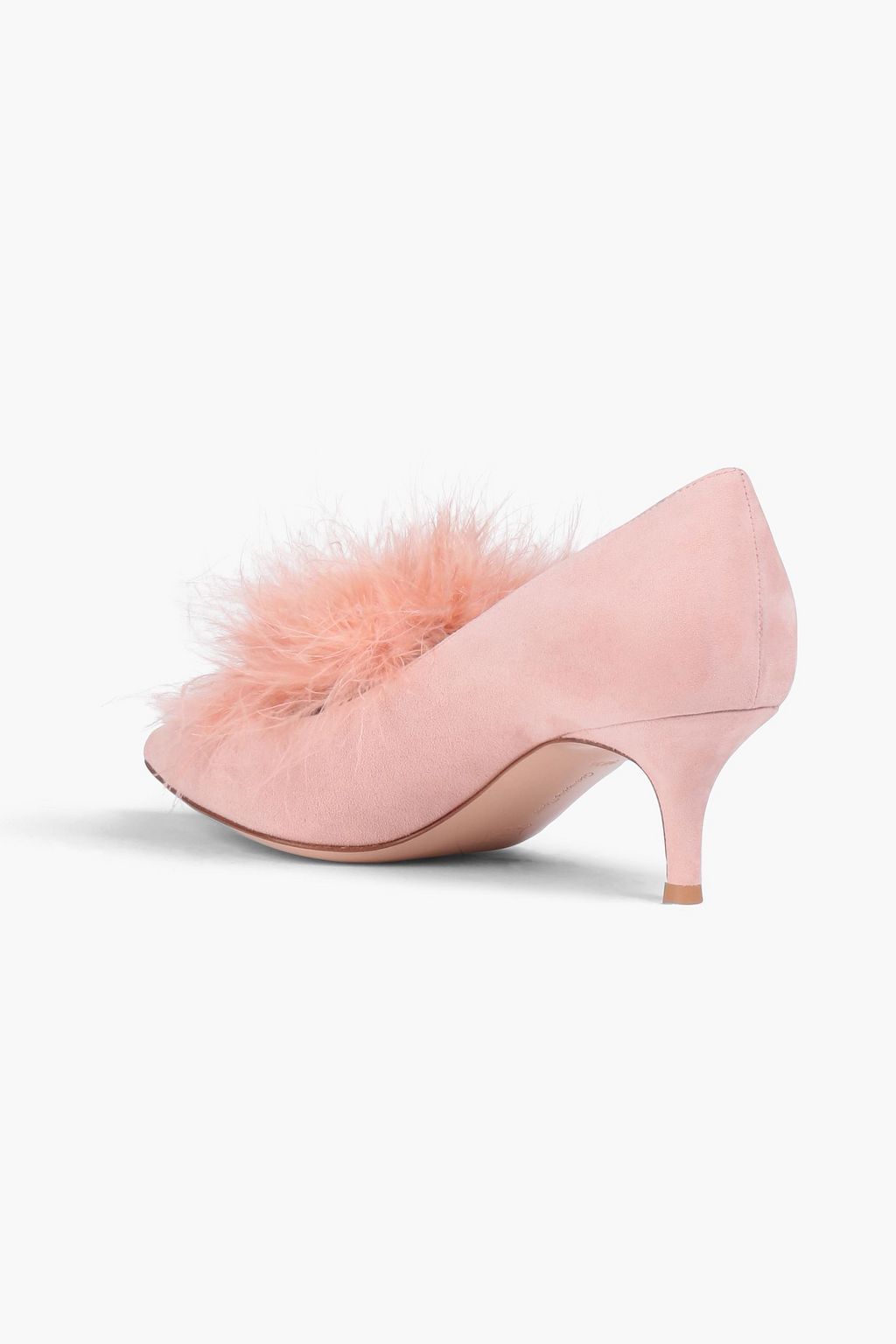 GIANVITO ROSSI Pumps aus Veloursleder mit Federn