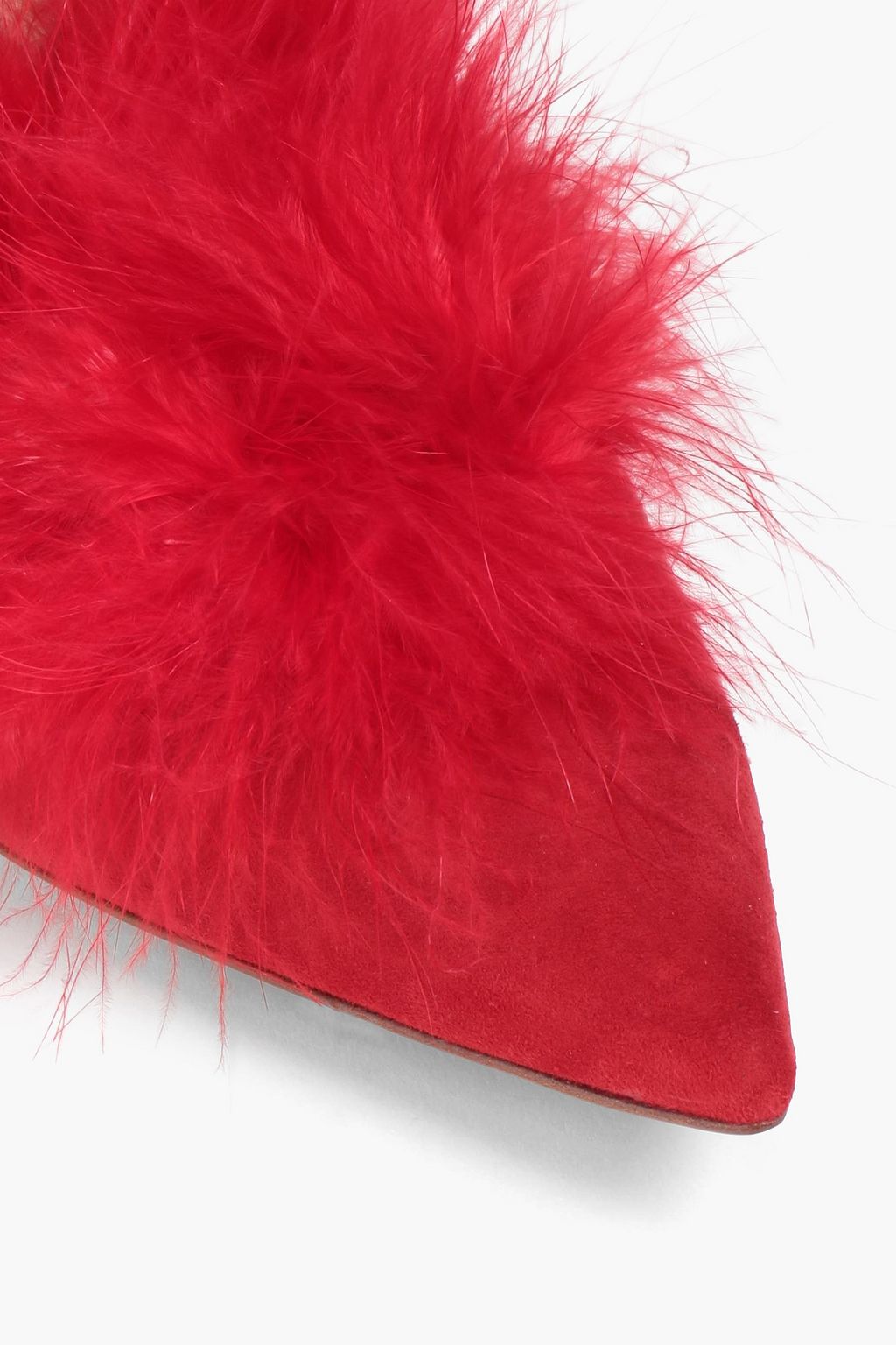 GIANVITO ROSSI Feather-embellished suede pumps