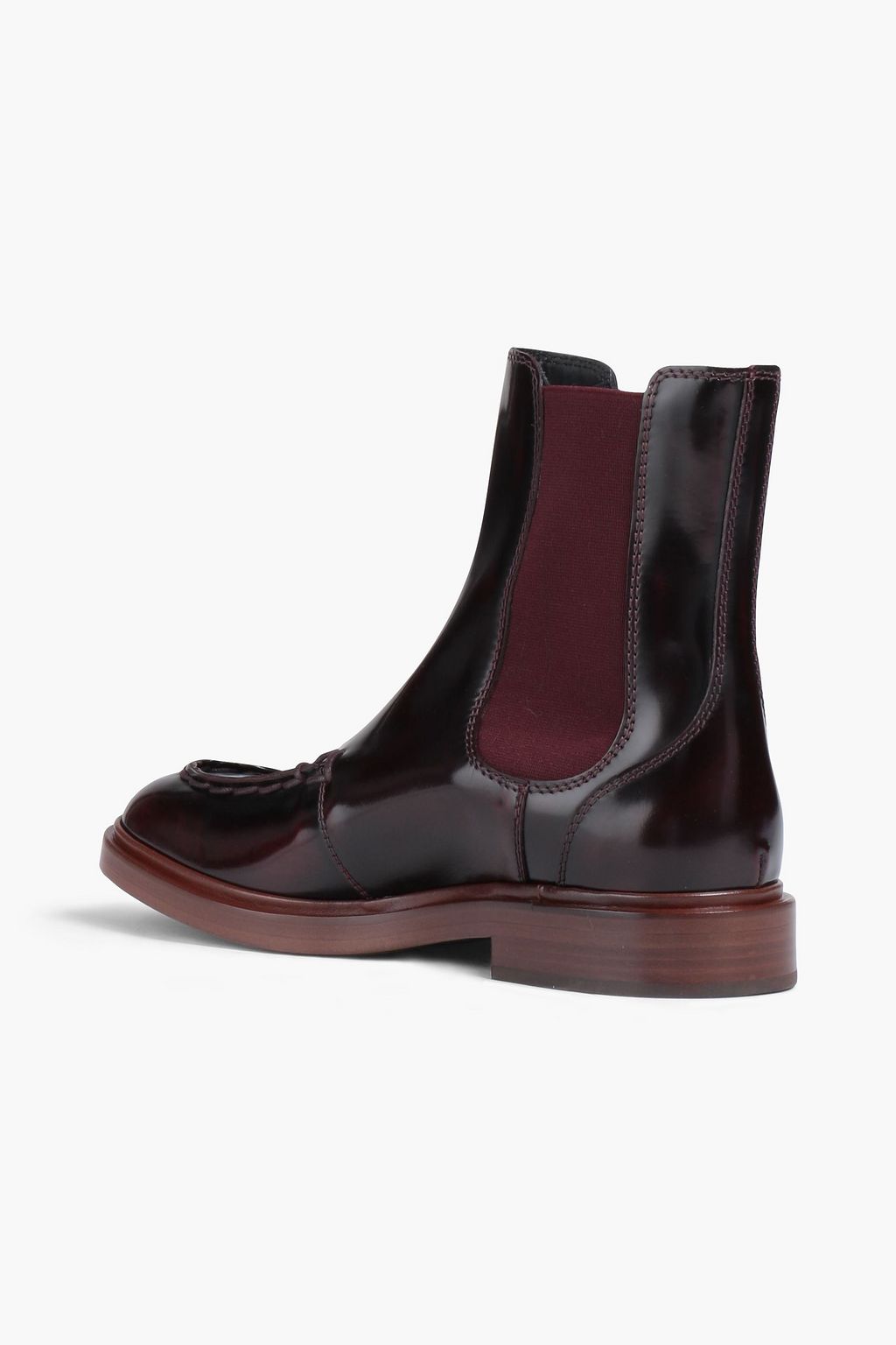 TOD'S بوت تشيلسي مصنوع من الجلد اللامع