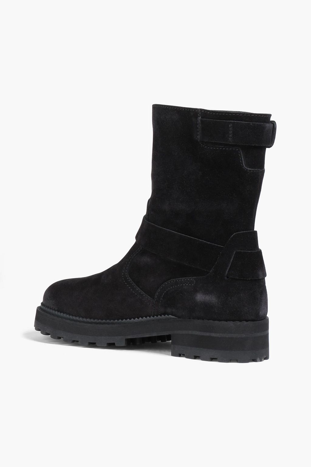 TOD'S Buckled suede ankle boots