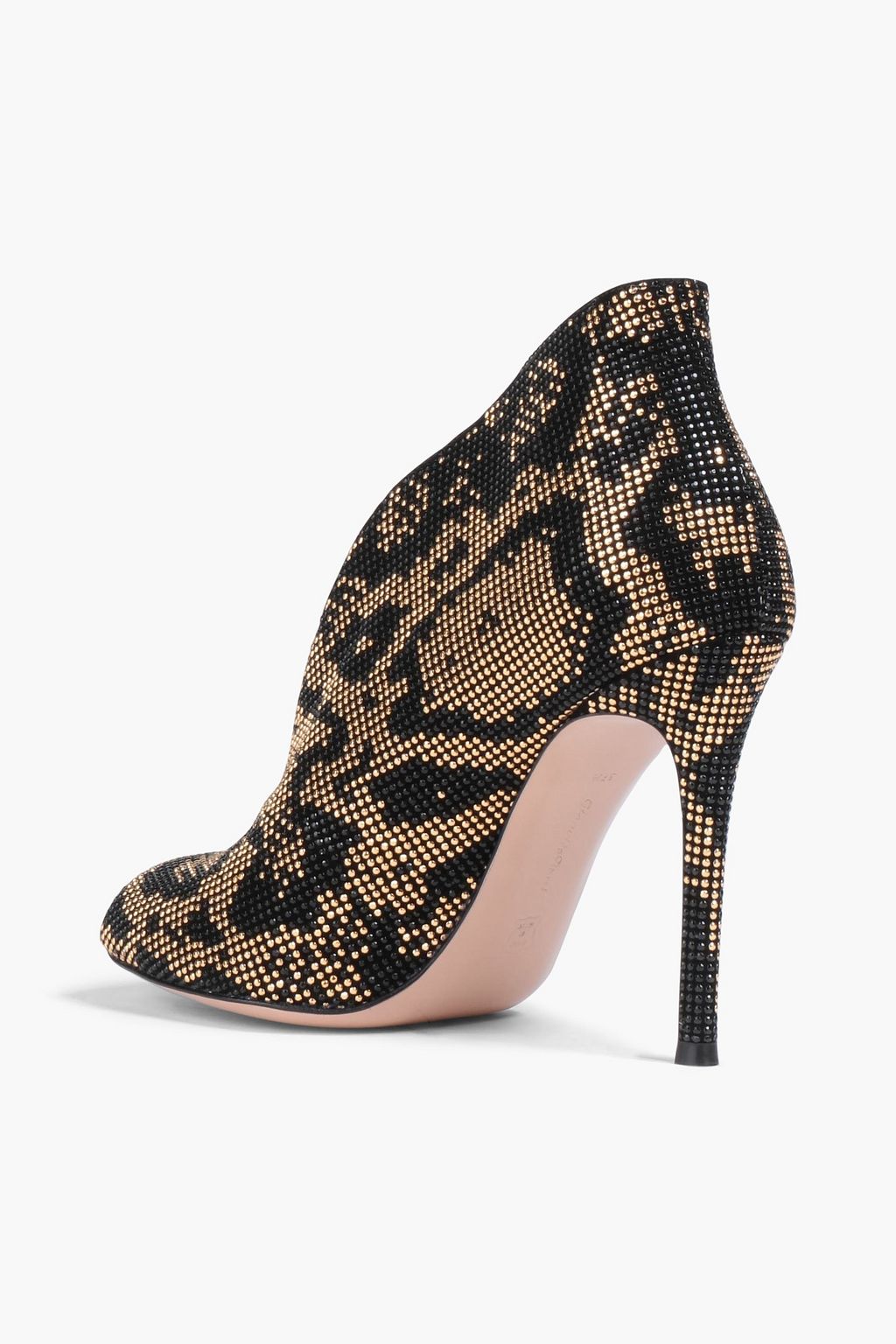 GIANVITO ROSSI Vamp crystal-embellished suede ankle boots