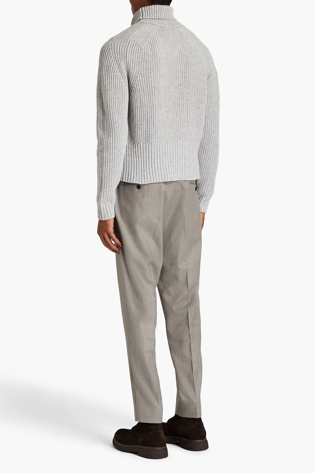 CANALI Mélange cashmere turtleneck sweater