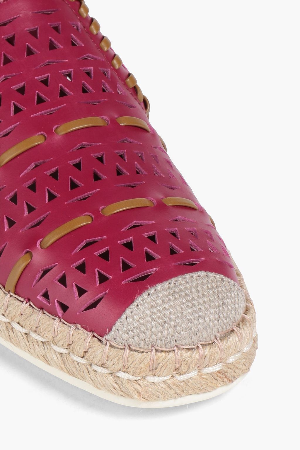 TOD'S Laser-cut leather espadrilles