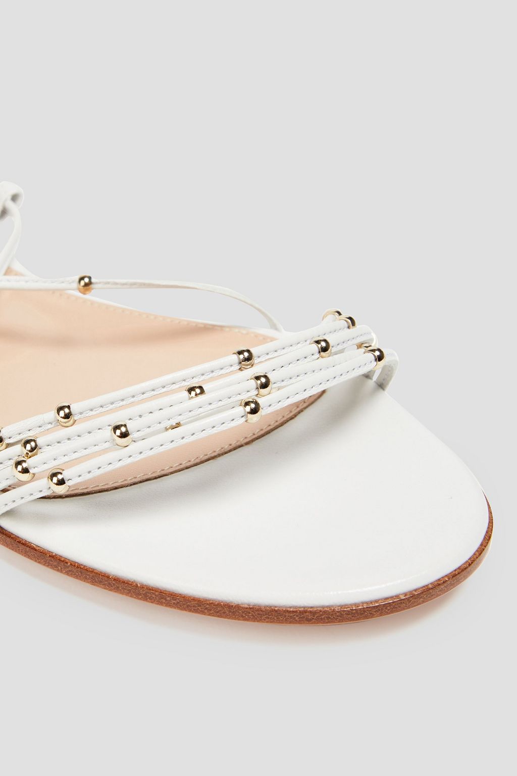 GIANVITO ROSSI Bead-embellished leather sandals