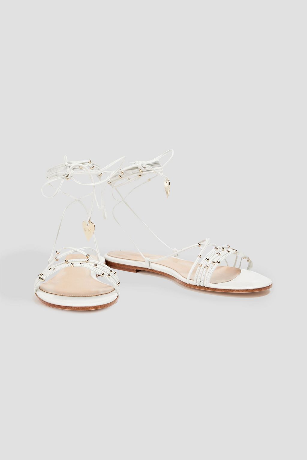 GIANVITO ROSSI Bead-embellished leather sandals